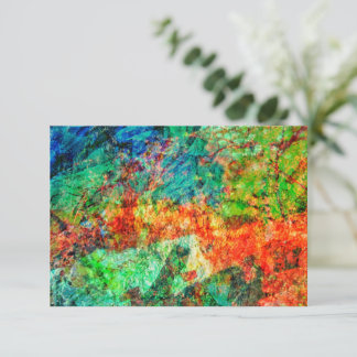 Blue twilight abstract invitation,Blue delight art Invitation
