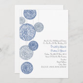 Blue Twine Globes Rehearsal Dinner Invitation (Front/Back)