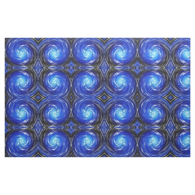 Blue Twist Abstract Art Fabric (Fat Quarter)