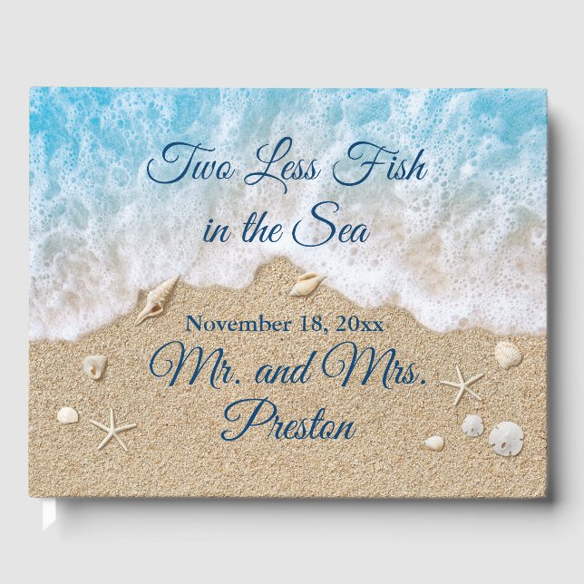 Blue Two Less Fish in the Sea Guest Book (Front)