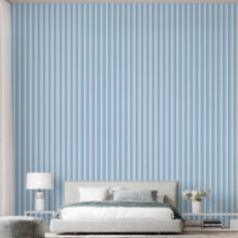 Blue Two-Tone Minimal Boys Room Vertical Stripes