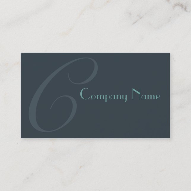 Blue Two Toned Business Card (Front)