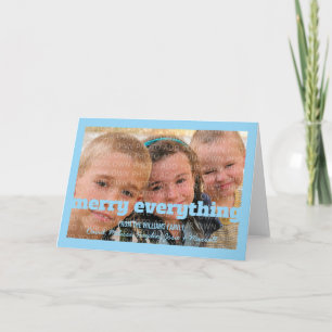 Blue Typography Merry Everything Greeting Card