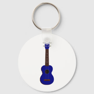 Blue Ukulele design Key Ring