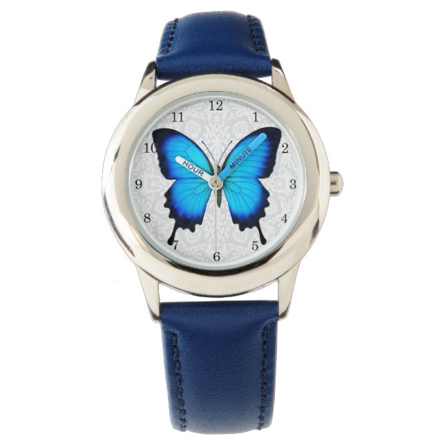 Blue Ulysses Butterfly Kids Watch (Front)