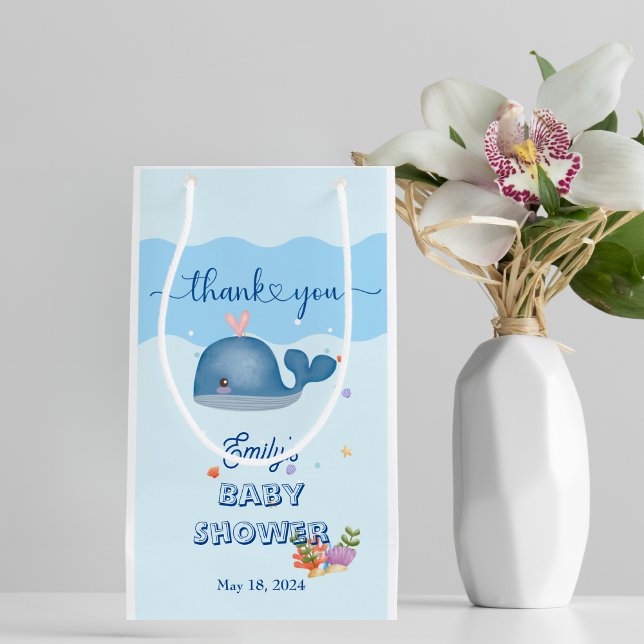 Blue Under the Sea Baby Boy Shower Small Gift Bag (Creator Uploaded)