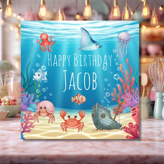 Blue Under the Sea birthday Card (Creator Uploaded)