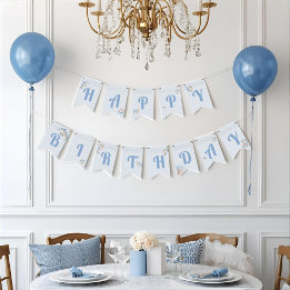 Blue Under the Sea Mermaid Birthday Bunting
