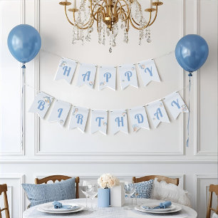 Blue Under the Sea Mermaid Birthday Bunting