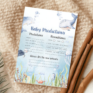 Blue Under the Sea Shower Baby Predictions Game