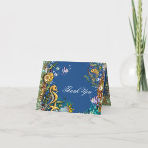 Blue Under the Sea Thank You Card