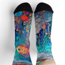 BLUE UNDERWATER SEALIFE SUMMER HAPPY COLOURFUL