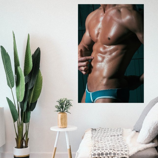 Blue Underwear Boy Hot Guy Poster (Creator Uploaded)