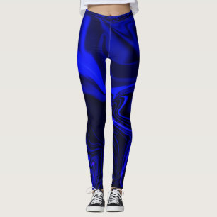 Blue undulations about dark blue leggings