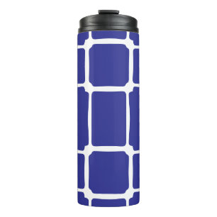 Blue Uneven Squares mosaic Thermal Tumbler