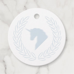 Blue Unicorn Bust Favour Tags