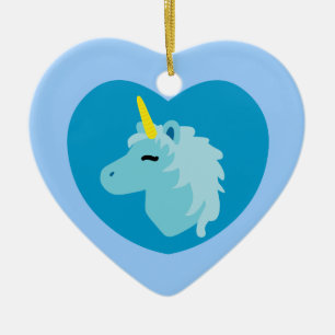 Blue Unicorn Ceramic Tree Decoration