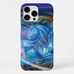 Blue unicorn iPhone 16 pro max case