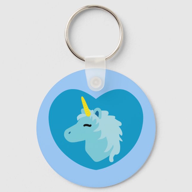 Blue Unicorn Key Ring (Front)