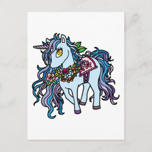 Blue Unicorn Postcard