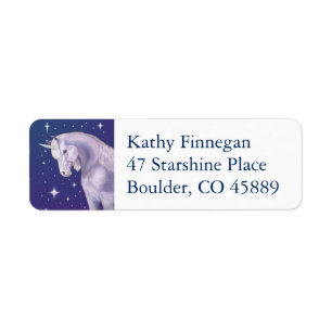 Blue Unicorn return address label