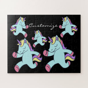 Blue Unicorn Running Thunder_Cove Jigsaw Puzzle