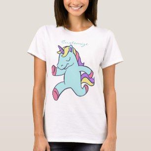 Blue Unicorn Running Thunder_Cove T-Shirt