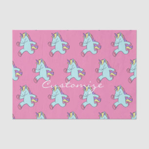 Blue Unicorn Running Thunder_Cove Tissue Paper
