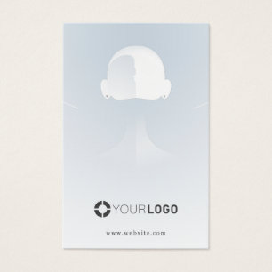 Blue unique portrait custom logo earring display