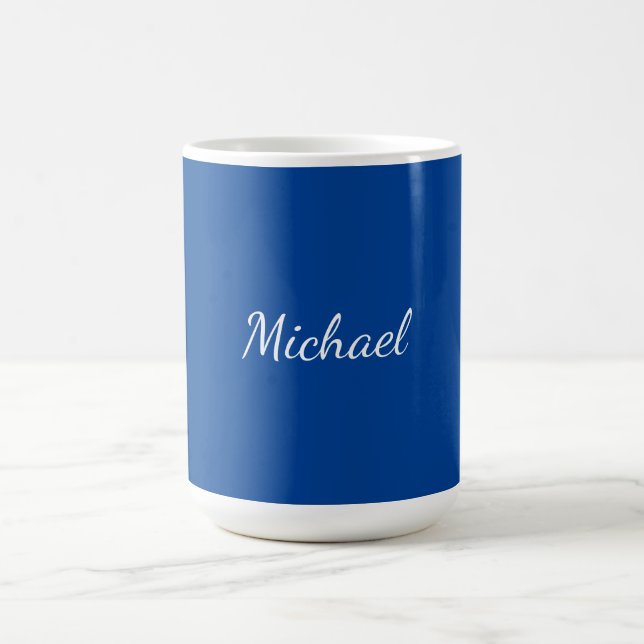Blue Unique Professional Calligraphy Name Coffee Mug (Center)