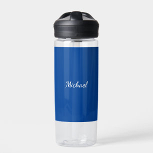 Blue Unique Professional Calligraphy Name Water Bottle