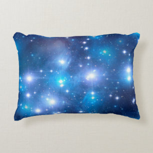 Blue Universe Stars + your ideas Decorative Cushion