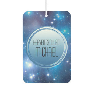 Blue Universe Stars + your text & ideas Car Air Freshener