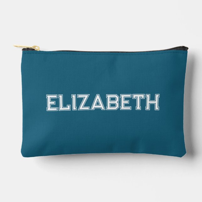 Blue University font monogram  Accessory Pouch (Front)