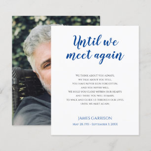 Blue Until We Meet Again Memorial Poem with Photo