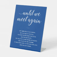 Blue Until We Meet Again Remembrance Wedding