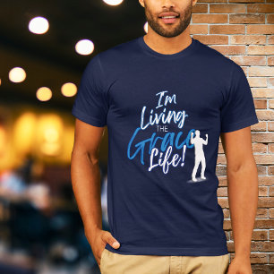 Blue Urban Typography I’m Living The Grace Life  T-Shirt