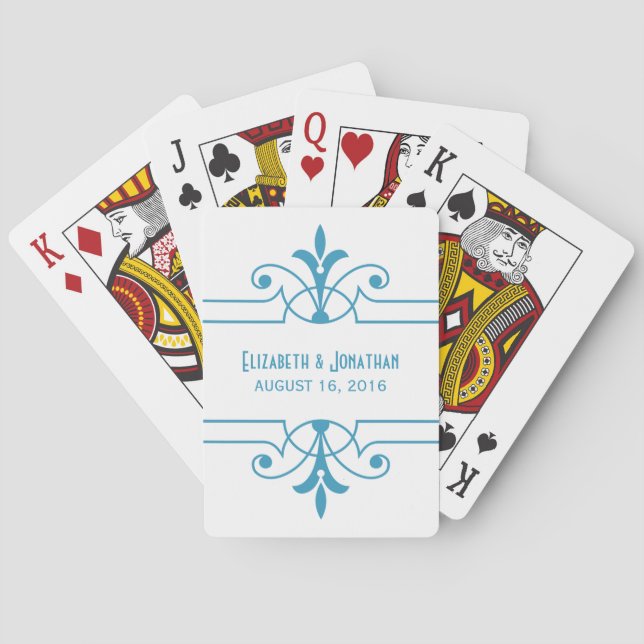 Blue v2 Fancy Ornamental Playing Cards (Back)