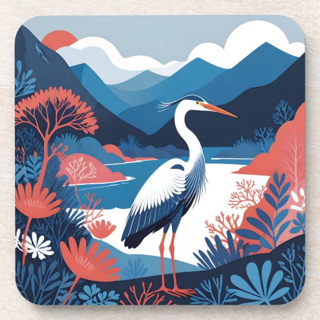 blue valley heron coaster (Front)
