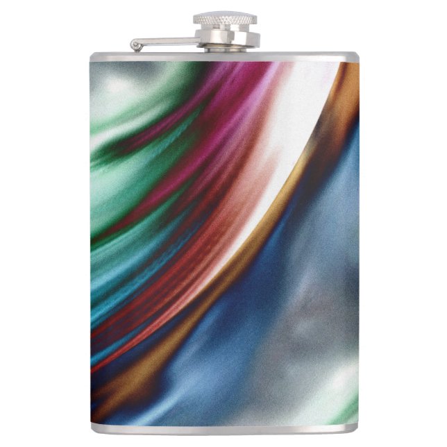 Blue Valley Whirlwind Rainbow Hip Flask (Front)