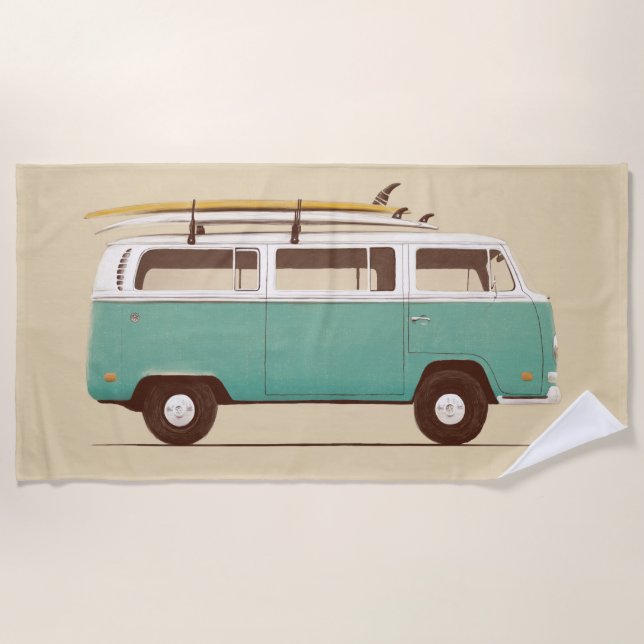 Blue Van | Florent Bodart Beach Towel (Front)