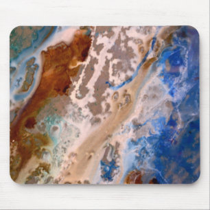 Blue Van Gogh Granite Mouse Pad