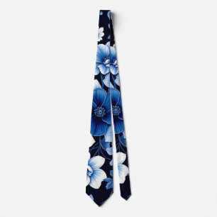 blue velvet blooms tie