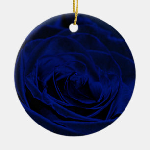 Blue Velvet rose.jpg Ceramic Ornament