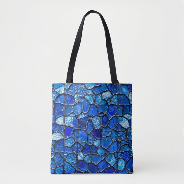 Blue Venetian glass pattern Tote Bag (Front)