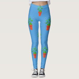 blue venus fly trap leggings