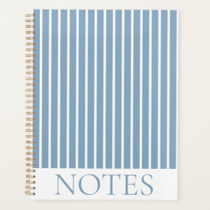 Blue Vertical Stripe Modern Minimalist Planner