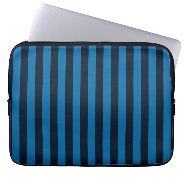 Blue Vertical Stripes Background Customise This! Laptop Sleeve (Front)
