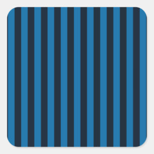 Blue Vertical Stripes Background Customise This! Square Sticker
