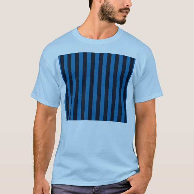 Blue Vertical Stripes Background Customise This! T-Shirt (Front)